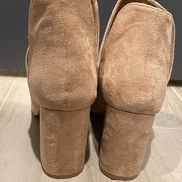 Yoki - Taupe Suede Booties - Picture 5 of 12